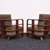 Lajos Kozma, important Art Deco  armchairs by Budapest Werkstatte, 1930s