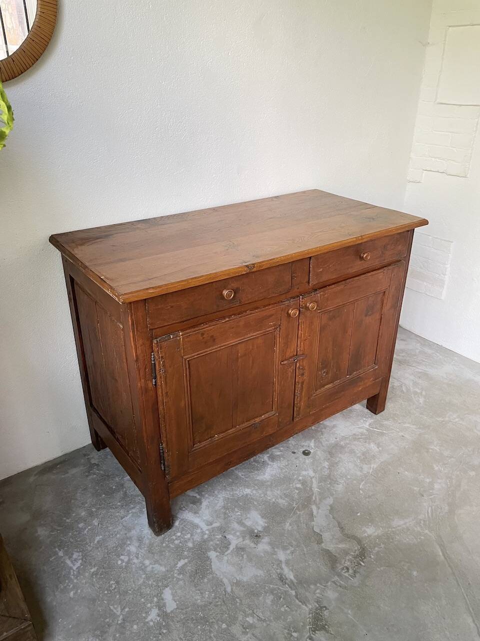 Jam cabinet, folk art furniture, oak, 19th century