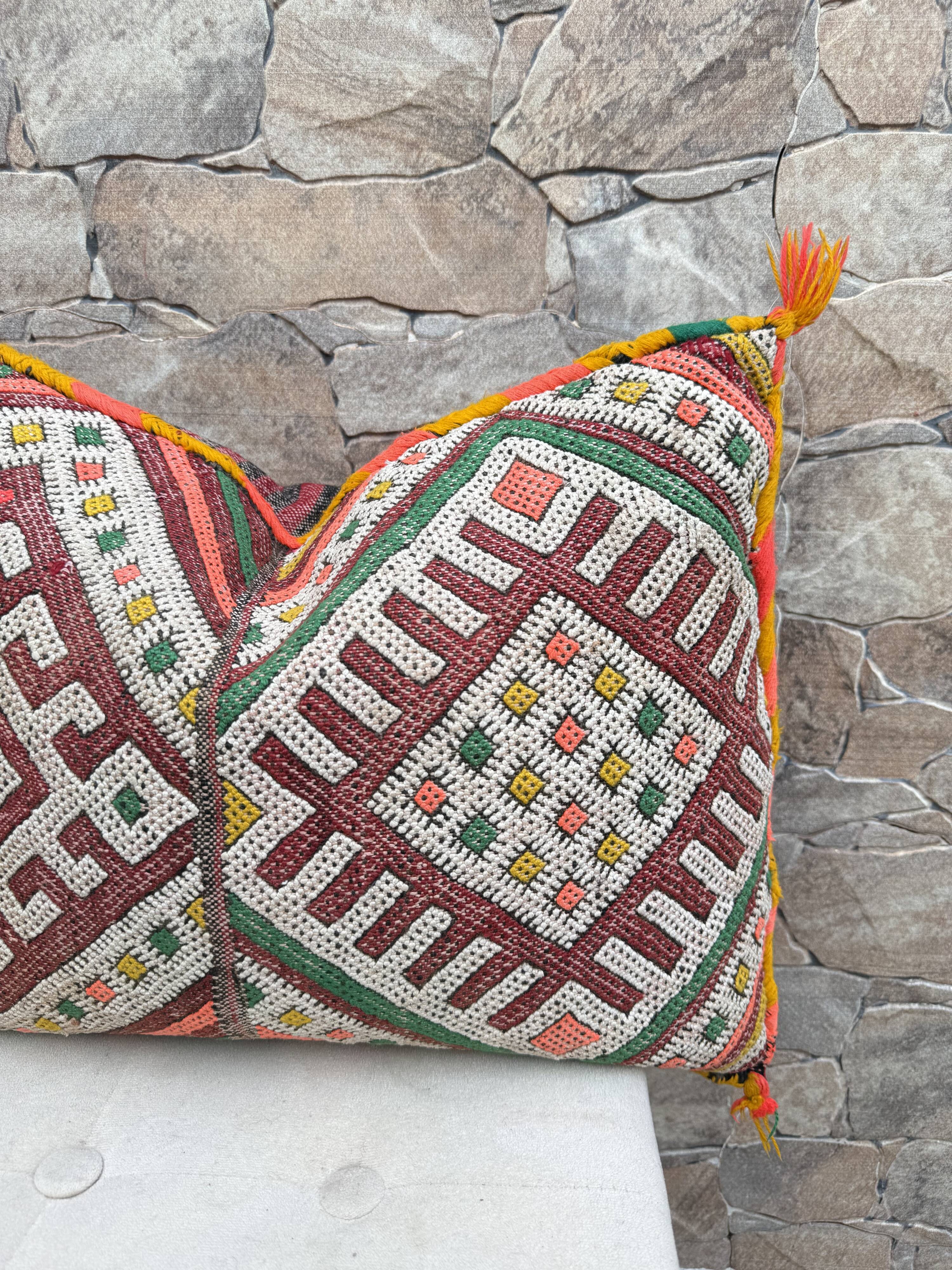 Moroccan pillowcase, Berber cushion cover, woven pillowcase