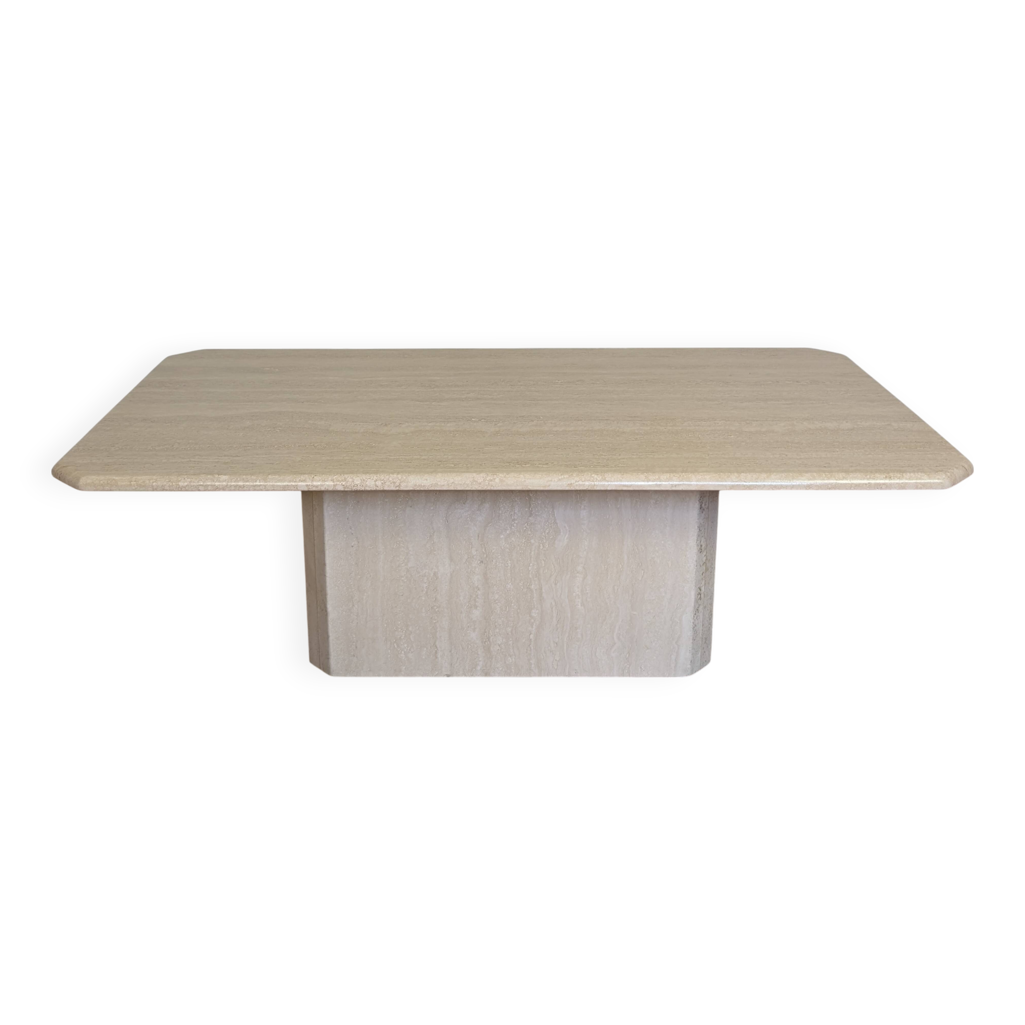 Travertine coffee table