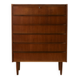 Commode en teck à six tiroirs