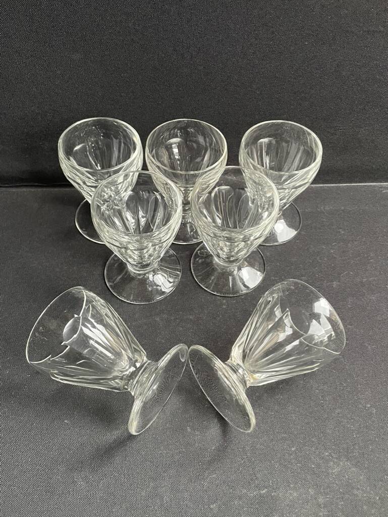 7 port glasses cut crystal