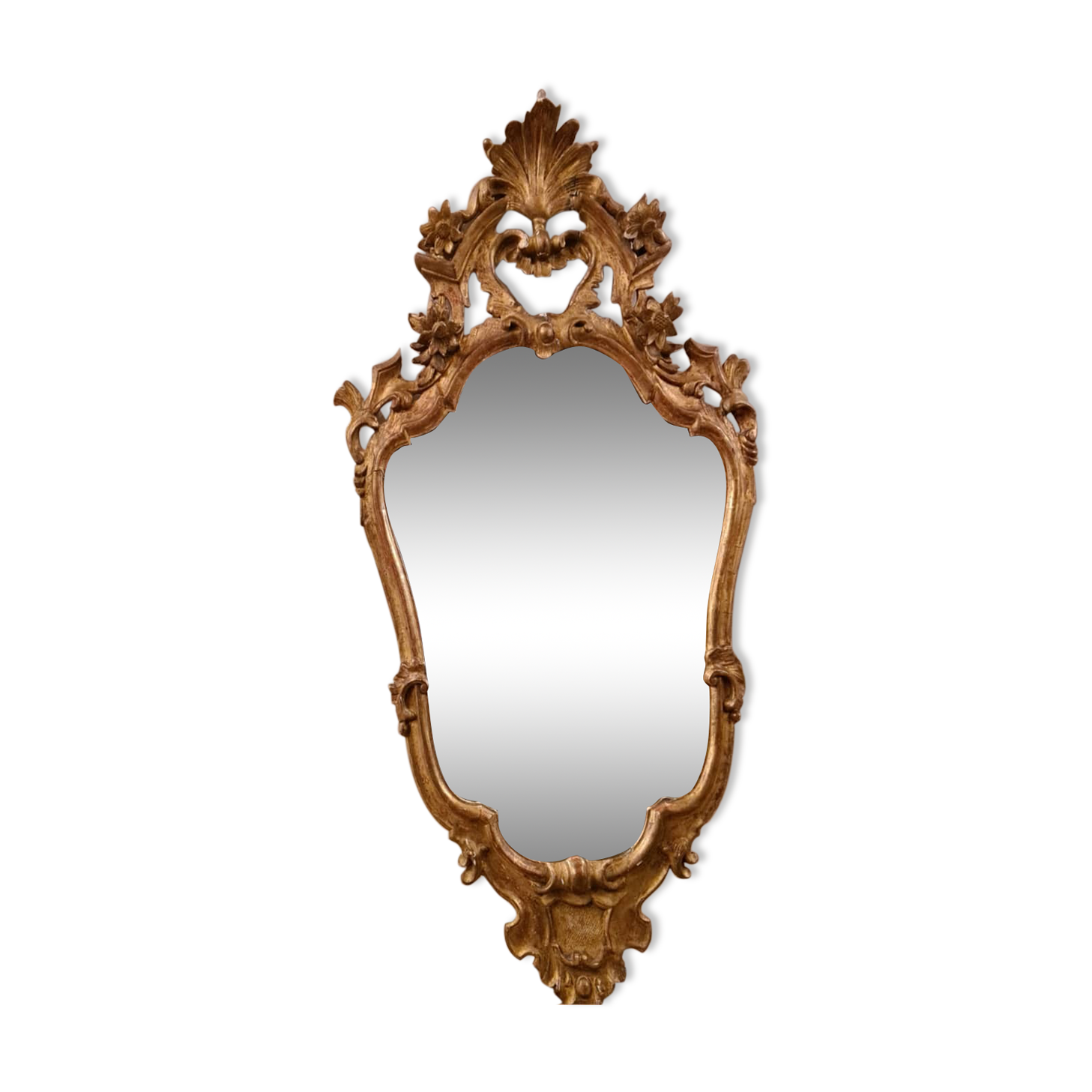 Mirror gilded wood Venice late 19th  50x100cm