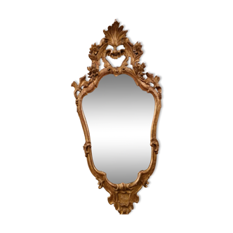 Miroir bois doré Venise fin 19ème 50x100cm