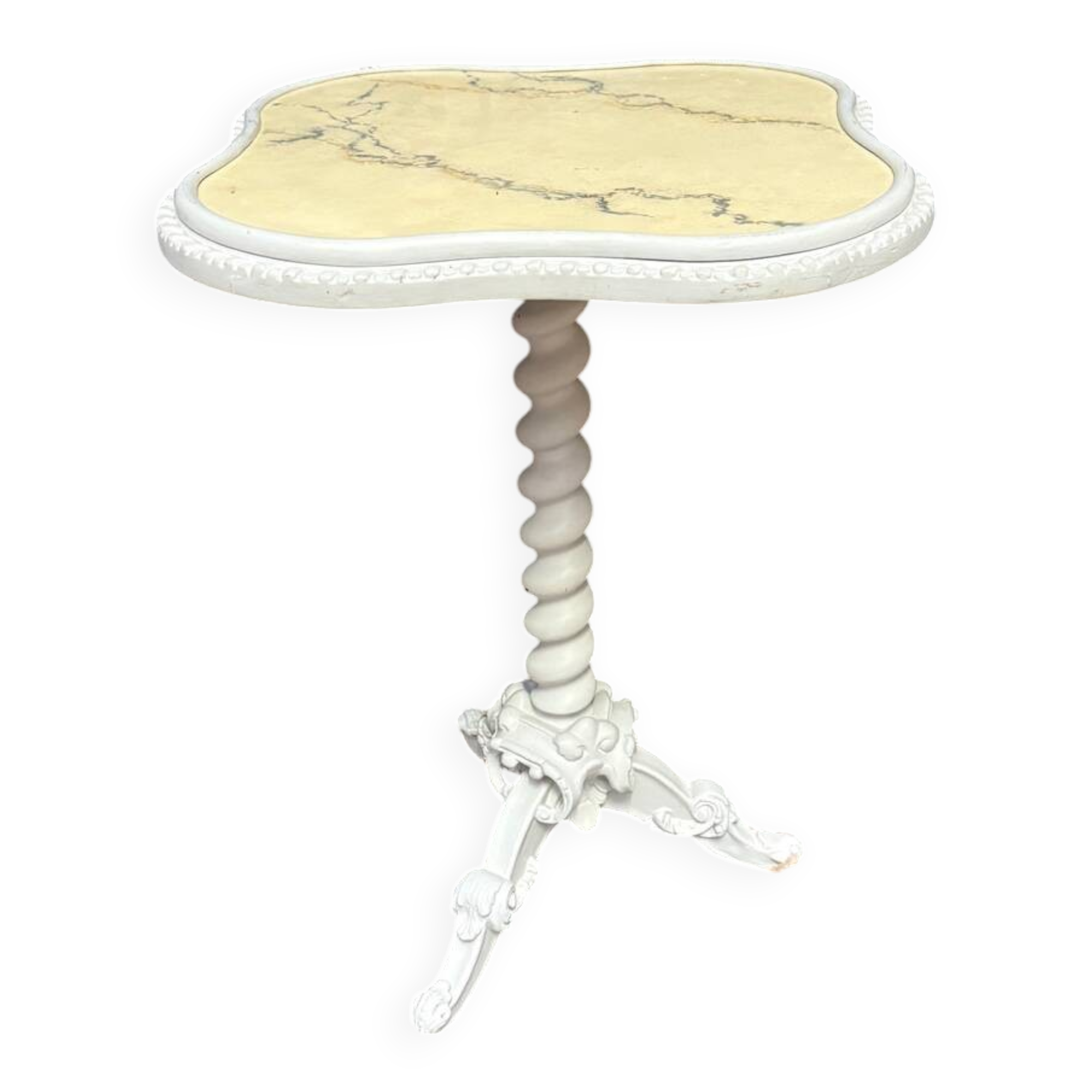 Guéridon, small painted wooden side table