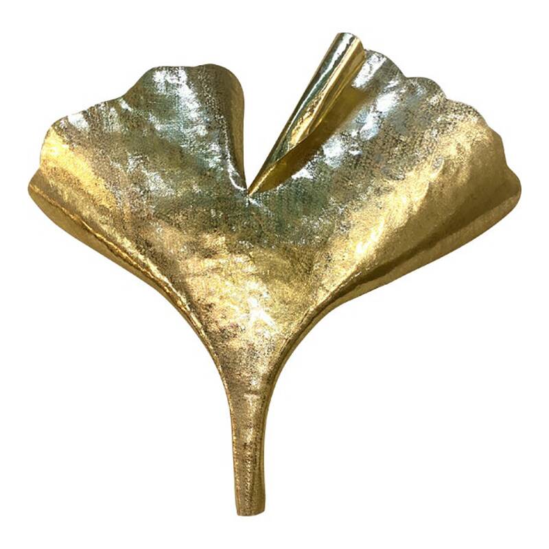 Contemporary Italian Brass Leaf Wall Sconce by Simoeng
