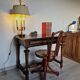 Napoleon nineteenth century desk in solid walnut and mahogany veneer