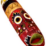 African / Tribal hanging mask (large model) Carved and colored wood