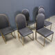 Vintage brass dining chairs by Belgochrom, 1970s