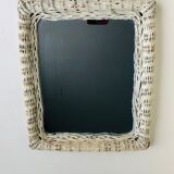 Braided wicker mirror
