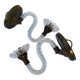 Pair of Murano twisted glass wall lights