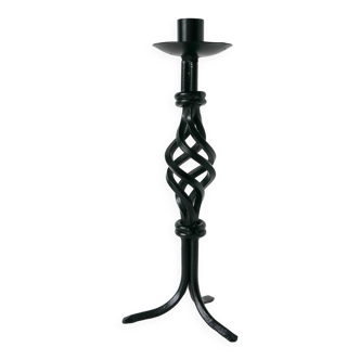 Wrought iron candle holder, Brutalist, 1970