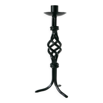 Wrought iron candle holder, Brutalist, 1970
