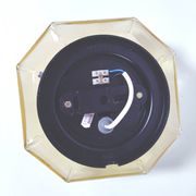 Italian wall lamp Ismos octagonal yellow glass 70s