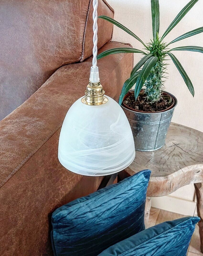 Vintage marbled lamp
