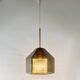 Mid-Century Scandinavian Glass & Brass Ceiling Light by C. Fagerlund, 1960s