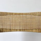 Fauteuil scandinave en teck et rotin, 1960