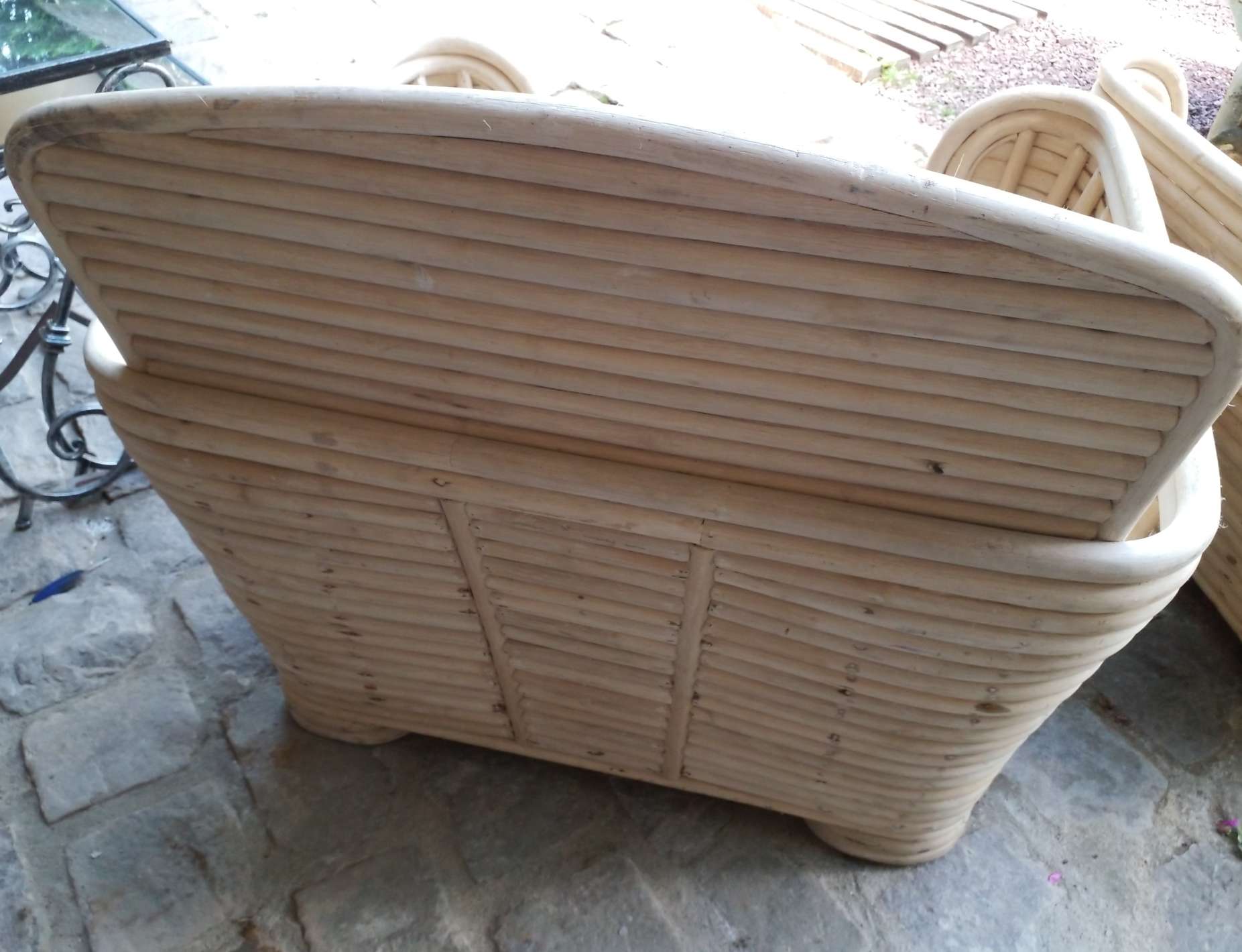 Pair of rattan armchairs