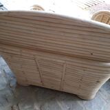 Pair of rattan armchairs
