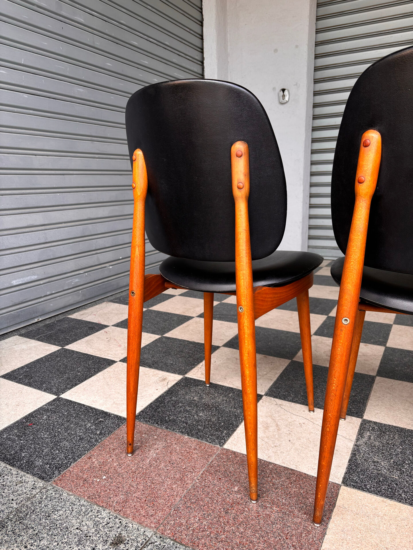 Set of 10 Pegase Baumann chairs