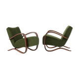Set of 2 H-269 loungechairs by Jindrich Halabala, 40's