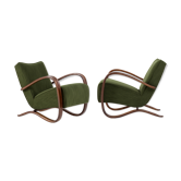 Set of 2 H-269 loungechairs by Jindrich Halabala, 40's