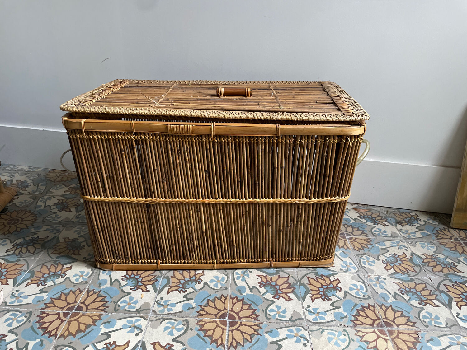 Rattan chest