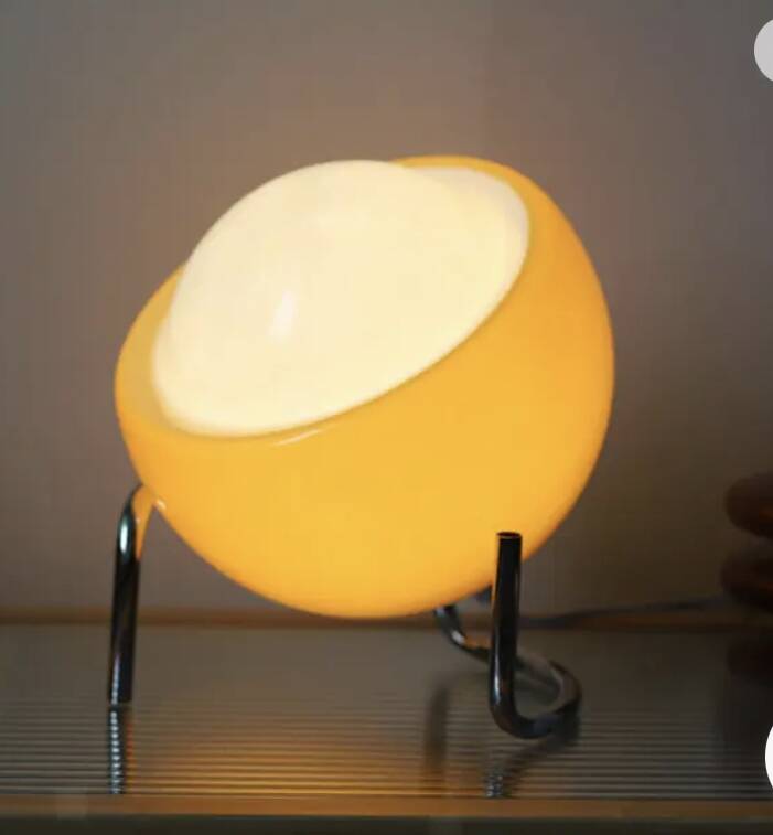 Bauhaus-inspired glass globe lamp
