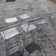 Lot of 5 white folding garden chairs