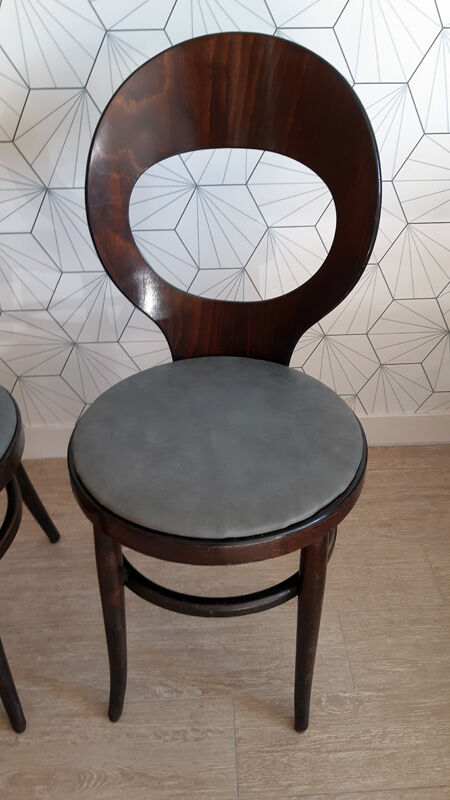 Pair of vintage Baumann chairs model "Mouette".