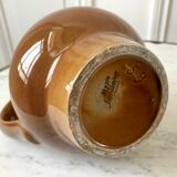 Glazed stoneware pitcher Digoin Sarreguemines 60s