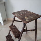 Old wood and metal workshop stepladder