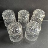 5 Verres à whisky – Cristal taillé