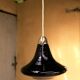 Suspension vintage noire en verre