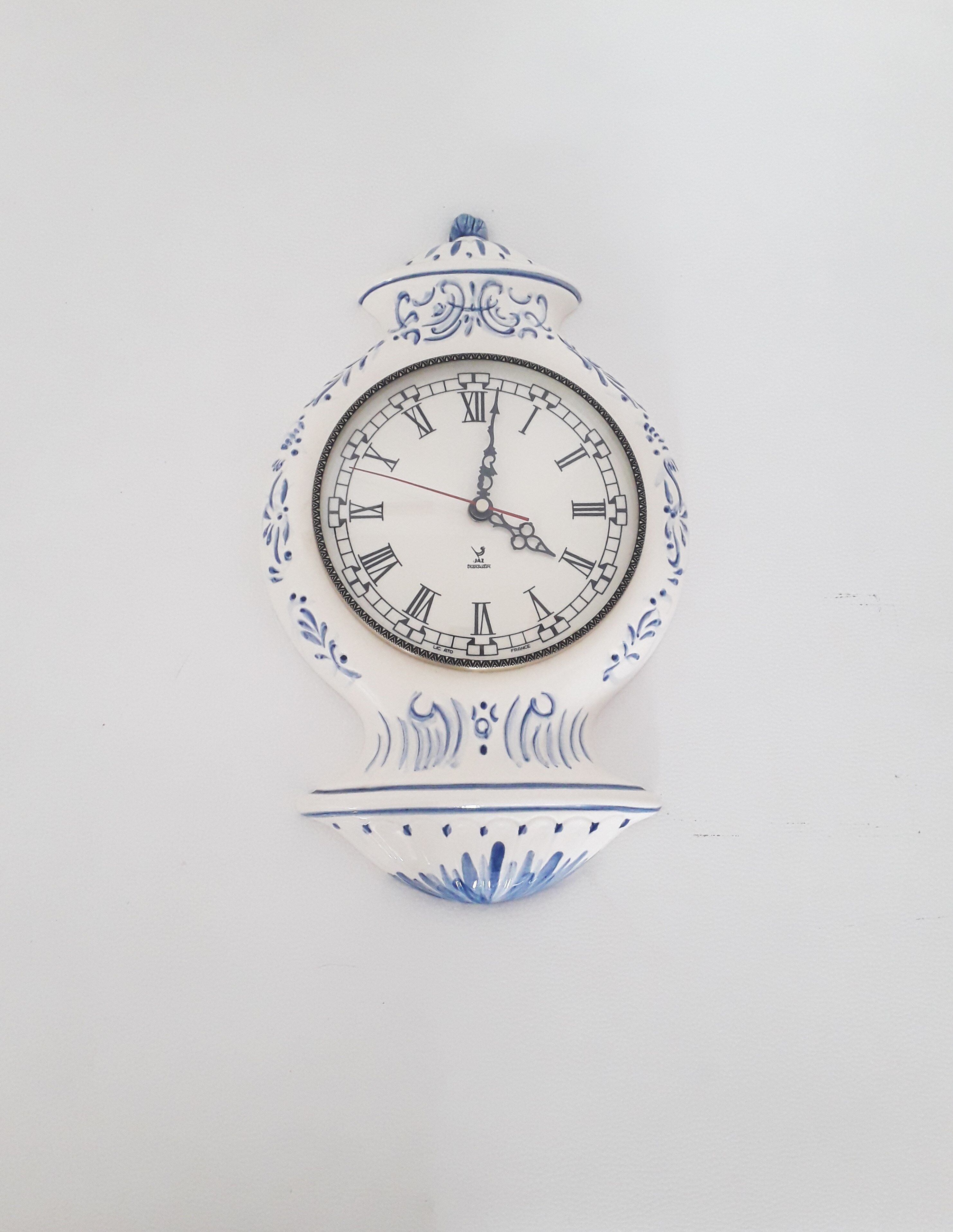 Wall clock jaz fontic porcelain 1970
