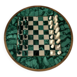 Malachite Small Chessboard Set