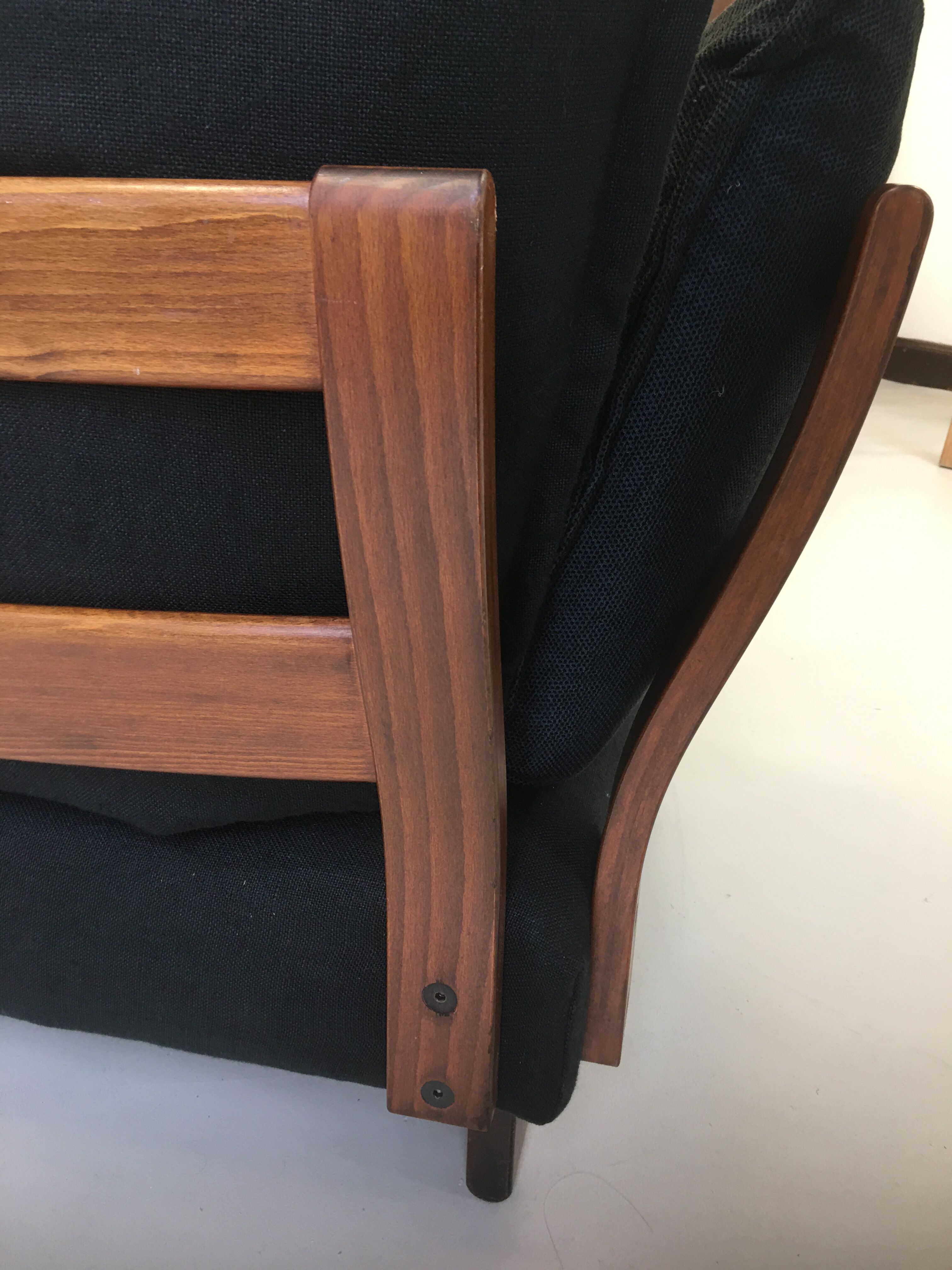 Two-seater sofa, beech wood. Danish manufacture