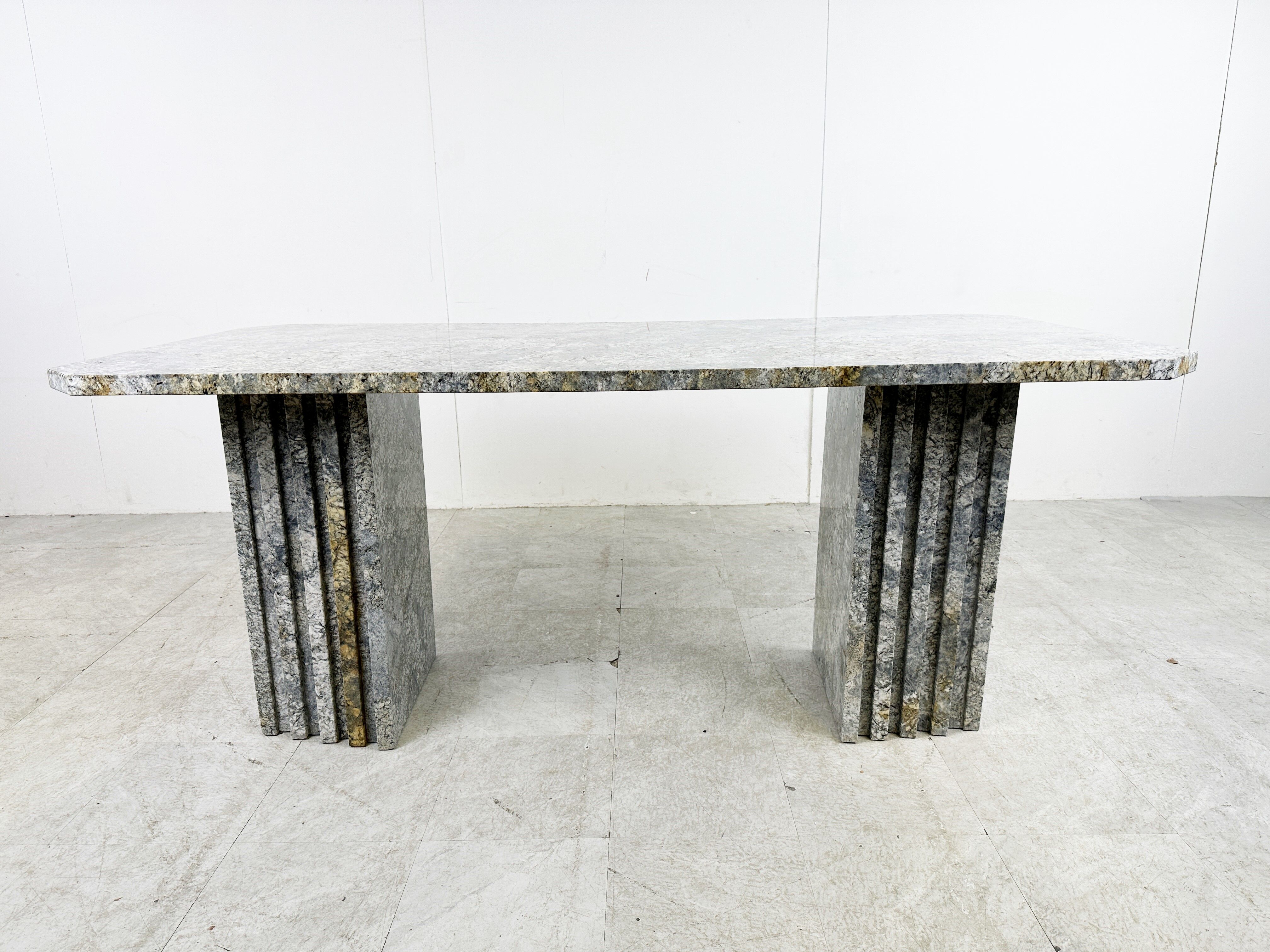 Vintage granite dining table, 1970s
