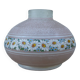 Art Deco vase in frosted glass with daisy frieze pattern