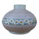 Art Deco vase in frosted glass with daisy frieze pattern