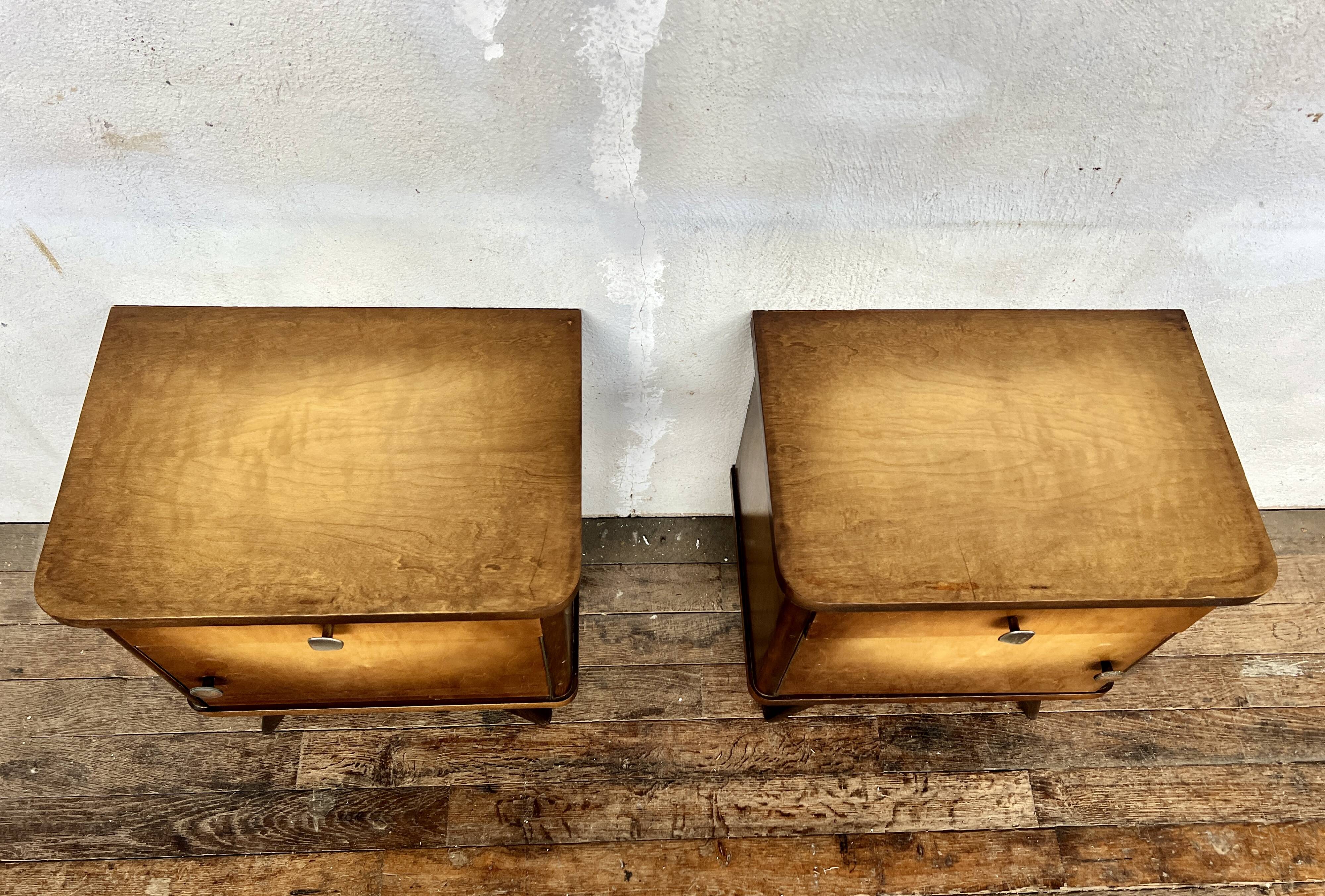 Paire de table de nuit chevet bout de canapé vintage