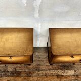 Pair of vintage bedside table and sofa end table
