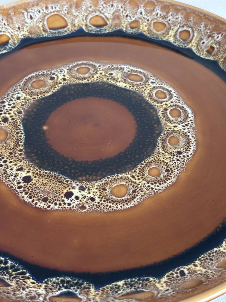 Round hollow serving dish Sarreguemines model Hawai
