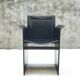 Tito Agnoli Italian black leather design chair