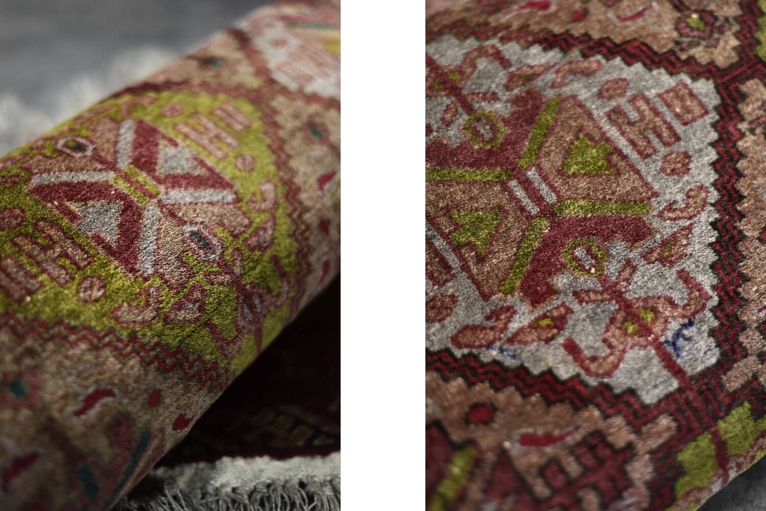 Vintage handwoven Turkmen Ersari oriental rug, 1950s.