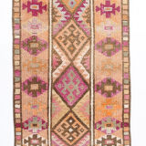 3x9 vintage runner rug, 81x267cm
