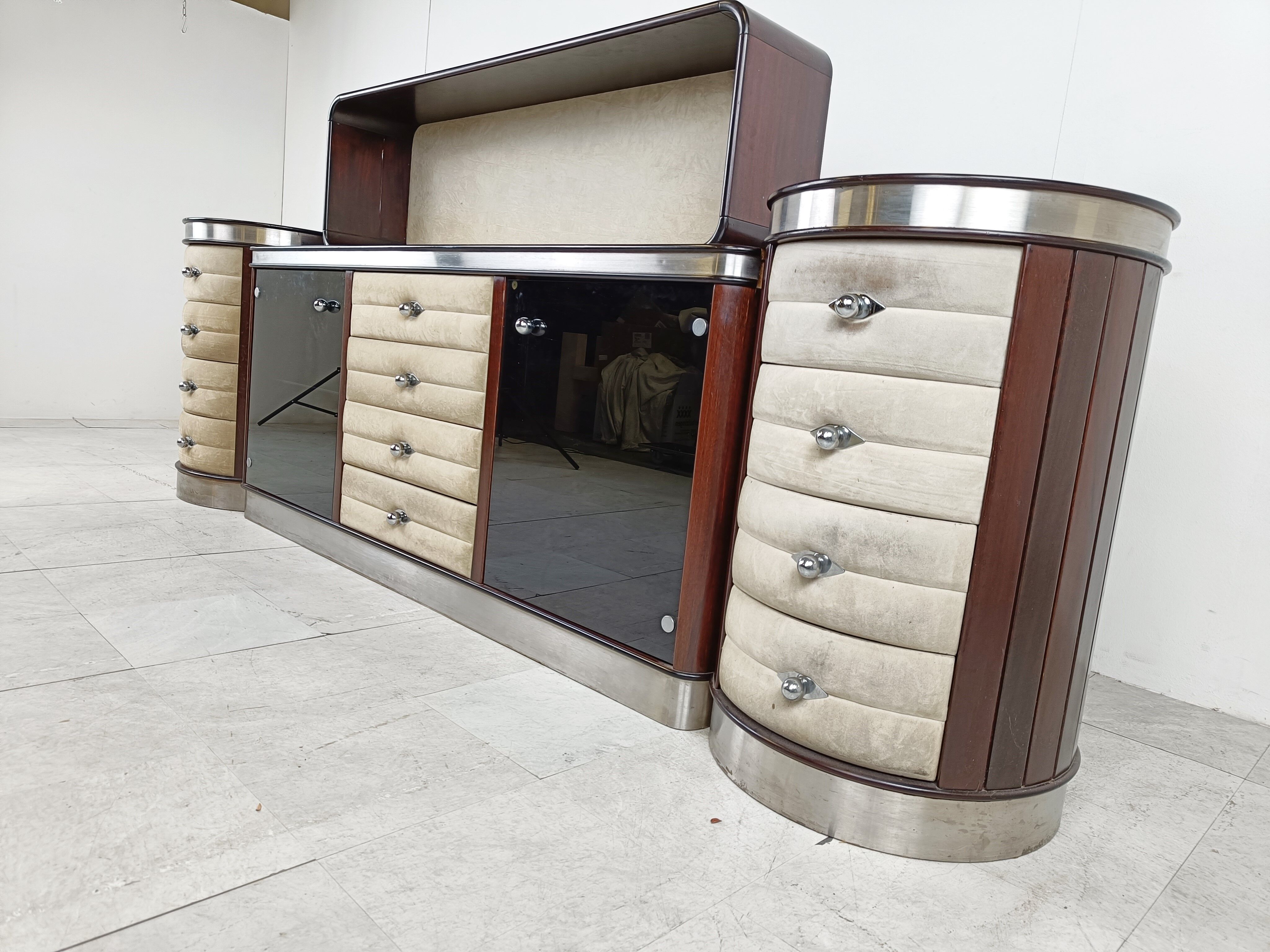 Buffet italien de style art déco, années 1970