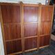 Three-panel screen in mahogany