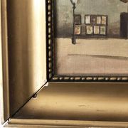 Large Original Vintage Countryside Cottage Oil Painting, circa 1923