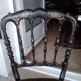 Napoleon III chair in blackened painted wood
